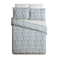 thumbnail image 3 of Eden Paisley Gauze 3-Piece Reversible Quilt Set, King, Blue, 3 of 4