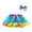 Girl Skirt-Blue, variant on KkSLirnhs 2-4 Years Girls' Cute Bubble Mini Skirt with Fluffy Tulle Layers for Summer Lightweight Rainbow Sequin Sparkling Tutu Dancing Mesh Skirt Blue