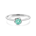 thumbnail image 2 of Gem Stone King 0.50 Ct Round Blue Apatite 10K White Gold Ring, 2 of 4