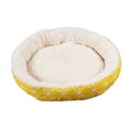 thumbnail image 4 of Cama para perros de 12,5 a 17,7 pulgadas, cojín para cama para , cama de piel sintética, cómoda cama para abrazos, con fondo impermeable para per - Rejilla amarilla-S, Fernando Cama de dormir redonda de felpa, 4 of 8