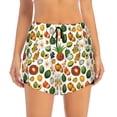 thumbnail image 4 of Lsque Lemon Fruits Vegetables Printed Women's Running Shorts with Liner Pockets,Elastic Quick Dry Workout Athletic Gym Yoga Shorts,Womens High Waist Shorts-X-Large, 4 of 9