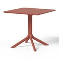 thumbnail image 4 of WestinTrends Playa 31.5" Square Outdoor Plastic Resin Patio Dining Table for 4, Red, 4 of 13