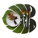 thumbnail image 3 of 8 Uds manteles individuales de hojas tropicales hojas artificiales de Eva Monstera hoja de palma, compatible con decoraciones de mesa de boda, 3 of 5