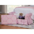 HomePop Juvenile Storage Settee Bench, Pink