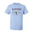 thumbnail image 3 of Autism Is Not A Disablity Itâ€™s A Different Abilty | Autism Awareness Dabbing Skeleton Inspirational Christian Men's Graphic T-Shirt, Light Blue, 4X-Large, 3 of 5