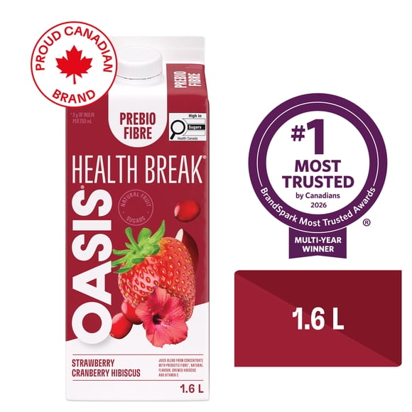 Fraise canneberge hibiscus Fibres prébio 1,6 L