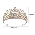 thumbnail image 4 of KAKOWELY Corona de novia para boda, corona de novia con diamantes de imitación, tiara para fiesta de cumpleaños, accesorio para el cabello de boda, 4 of 5