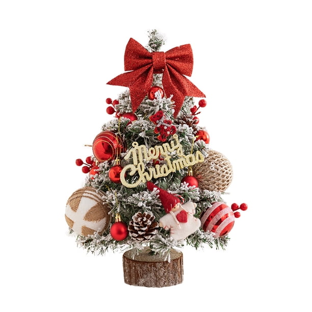 Adornos navideños, adornos navideños, regalos navideños, árbol de Navidad LED luminoso decorativo navideño, decoración de escritorio para el hogar, mini árbol de simulación de escritorio de 0,6 m, reg