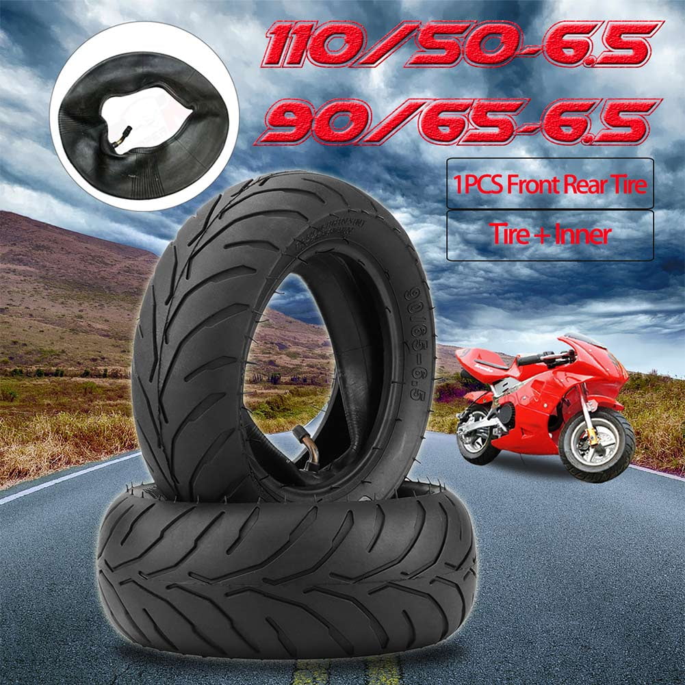 RollingBronze Front Rear Tire+Inner Tube 90/65/6.5 110/50/6.5 for 47cc 49cc Mini Pocket Bike 