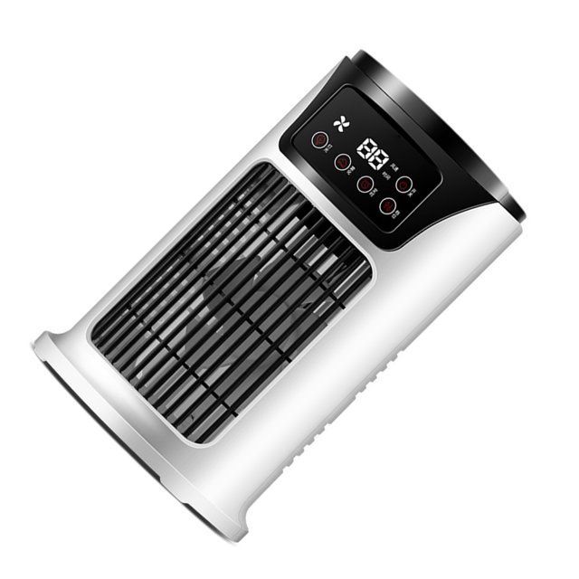 Naiovety Enfriador de aire PP, 6 engranajes, botón ajustable, Control de alimentación USB, boca ancha recargable, ventilador de refrigeración Electrodomésticos