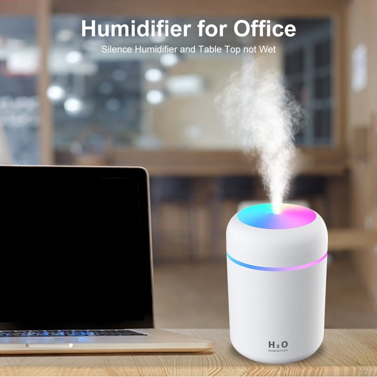 Portable Mini Humidifier, 300ml with Colorful LED Night Light, USB Personal Desktop Humidifier for Car Office Home Travel, Auto Shut-Off, 2 Mist Modes, Super Quiet(pink Portable Mini Humidifier, 300ml with Colorful LED Night Light, USB Personal Desktop Humidifier for Car Office Home Travel, Auto Shut-Off, 2 Mist Modes, Super Quiet(pink