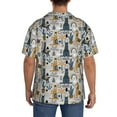 thumbnail image 5 of Fotbe Llama and Cactus1 print Short Sleeve Button Down Shirts for Men Casual Summer Beach Wrinkle Free Shirt-Small, 5 of 7