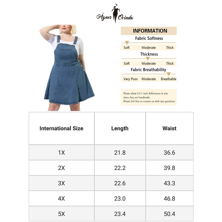 MODA NOVA Juniors Plus Size Suspender Skirt Patch Pocket Side Button Denim Overall Dress