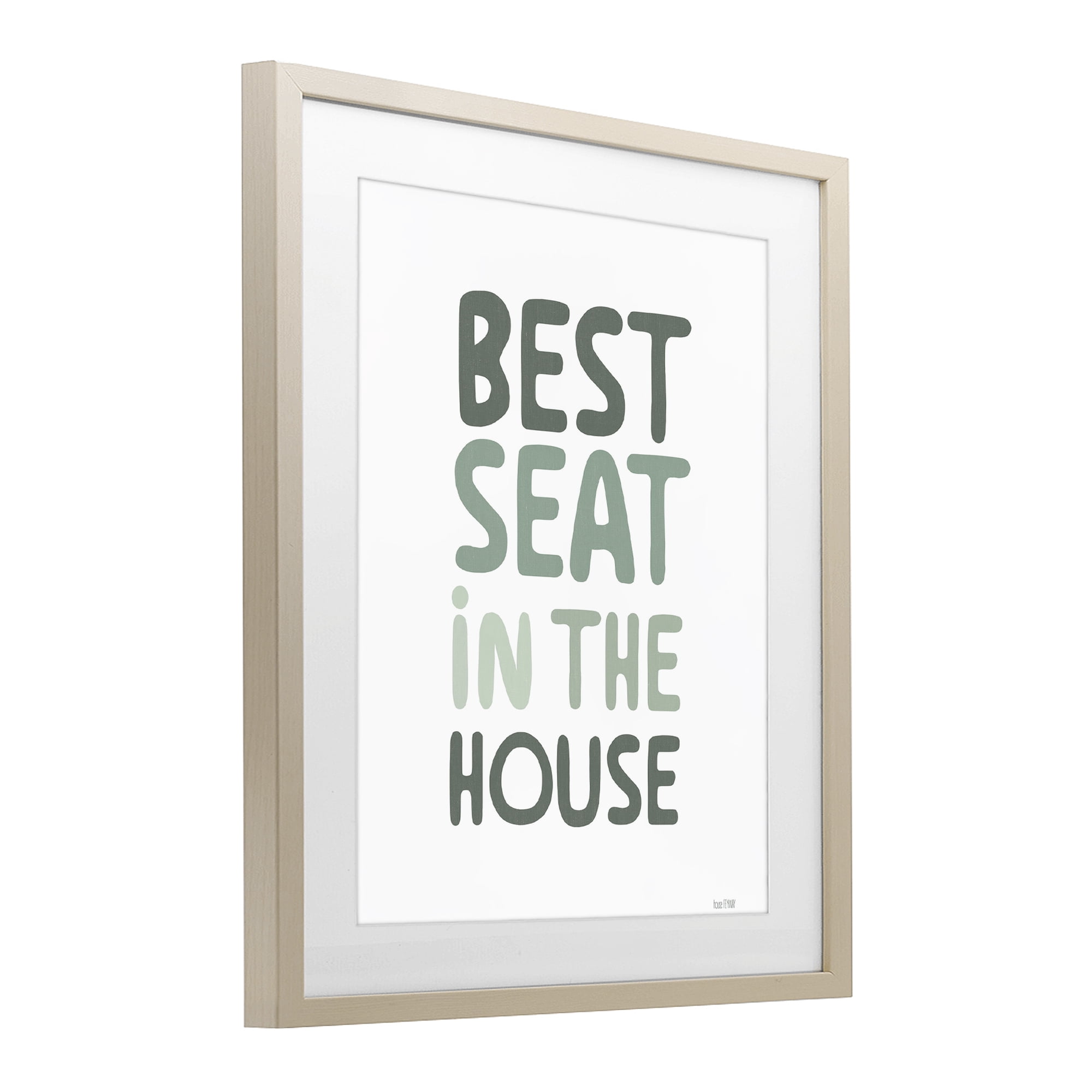 Stupell Industries Green Best Seat in House Birch Framed Print Under Glass, design by House Fenway