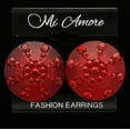 thumbnail image 4 of Mi Amore Post-Earrings Red/Silver-Tone, 4 of 5