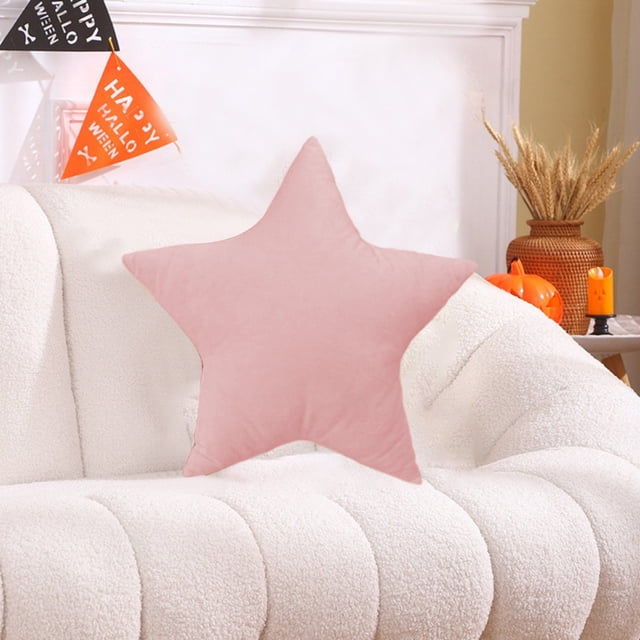Xihbxyly Almohada de Estrella, Tela Corta y Suave, Diseño de Estrella de Cinco Puntas, Cojín Colorido, Decoración Multiusos para El Hogar, Sofá, Cama, Silla, Fiesta, Idea de Regalo, 45 X 45 Cm