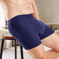 3 Pack Urinary Incontinence Briefs Underwear for Men Built in Cotton