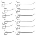 thumbnail image 1 of ELAYARD 12 Pcs Crochets en Acier Argenté Robustes pour Porte-Outils de Panneau Perforé avec Design de Trépied Stable, 1 of 8