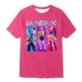 thumbnail image 4 of FYEGRE K_P_O_P Haut à Manches Courtes Ludique pour Petite Fille T-Shirt à Manches Courtes Col Rond Décontracté Doux Confortable pour Usage Quotidien pour Tout-Petit et Adolescent Rose Vif 110, 4 of 4