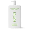thumbnail image 4 of (4 pack) Native Body Wash, Cucumber & Mint, Sulfate Free, for Women & Men, 36 fl oz, 4 of 17