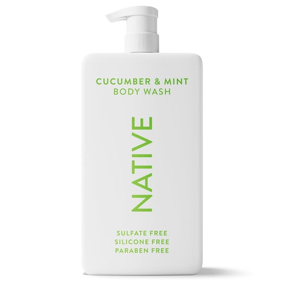 Native Body Wash, Cucumber & Mint, Sulfate Free, for Women & Men, 36 fl oz