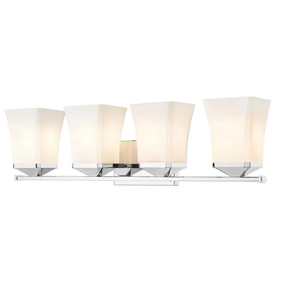 4 Light Bath Vanity In Traditional Style-7.75 Inches Tall And 28 Inches Wide-Chrome Finish Z-Lite 1939-4V-Ch