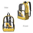 thumbnail image 2 of FKELYI Tractor Yellow Print Clear Backpack for Girls & Boys 17 Inch Kids Backpacks Transprent School Book Bag with Multi-Pockets Casual Daypack for Elementary, 2 of 7