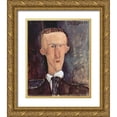 thumbnail image 1 of Modigliani, Amedeo 20x24 Gold Ornate Wood Framed with Double Matting Museum Art Print Titled - Portrait of Blaise Cendrars, 1 of 4