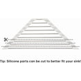 thumbnail image 3 of KitchenKey Triangle Roll-Up Dish Drying Rack Sink Corner Small Foldable Stainless Steel Over The Sink Multipurpose Kitchen Drainer Caddy Organizer Storage Shelf Holder (Coconut Milk White), 3 of 12