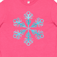 thumbnail image 4 of Inktastic Icy Blue Winter Snowflake Youth T-Shirt, 4 of 5