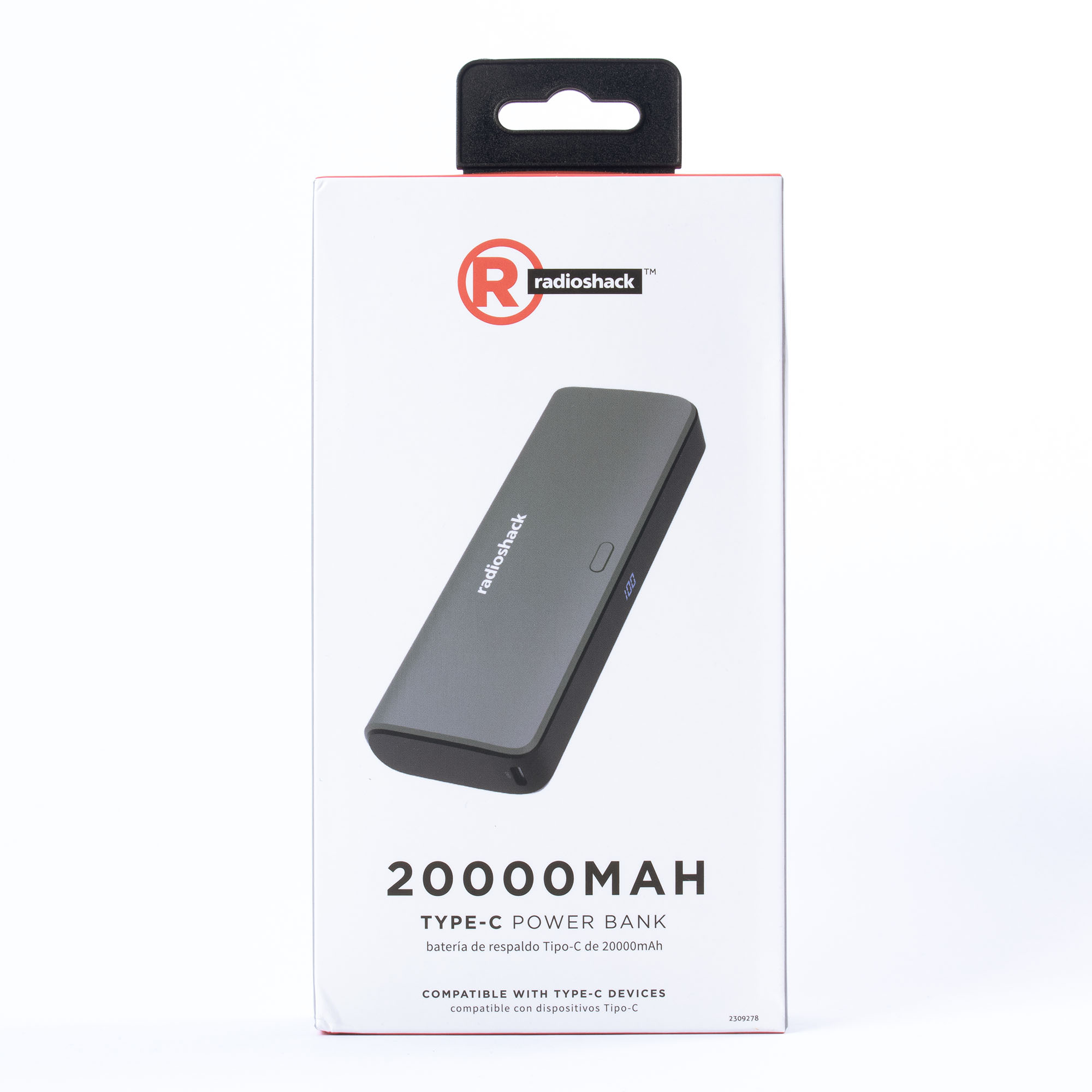 Radioshack Standard Power Bank 2309278 (20,000MAH, Type-C, 3A, USB QC3, Black)