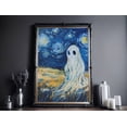 thumbnail image 3 of Cute Ghost Painting In A Glass Field Poster Print, Halloween Poster, Poster For Halloween, Wall Art Halloween, Ghost Art, 3 of 5