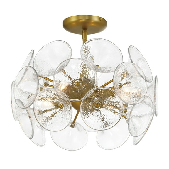 Minka Lavery 3654 Winter 4 Light 16" Wide Semi-Flush Ceiling Fixture - Brass