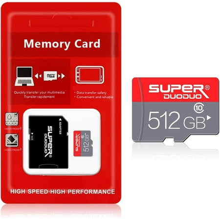 512GB Micro SD Card Class 10 High Speed Memory Card with a Sd Adapter for Nintendo Switch, Smartphone Computer Game Console
