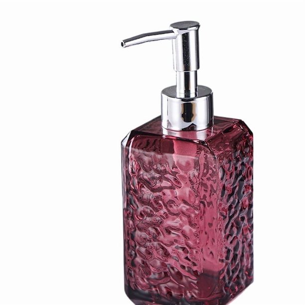 Botella desinfectante de manos roja cuadrada portátil, botella de recarga de champú for viajes, botella de prensa vacía for uso en el baño