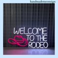 thumbnail image 2 of Handmadetneonsign Welcome To The Rodeo Neon Sign, Cowboy Hat Wall Art, Western Cowboy Home Wall Decor 037872, 2 of 5
