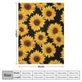 thumbnail image 4 of JRXY  Sunflower Gifts Blanket, Double Sided Print Throw Soft Warm Lightweight Blanket for Women Birthday Christmas, Home Living Room Decor Black White, 4 of 6