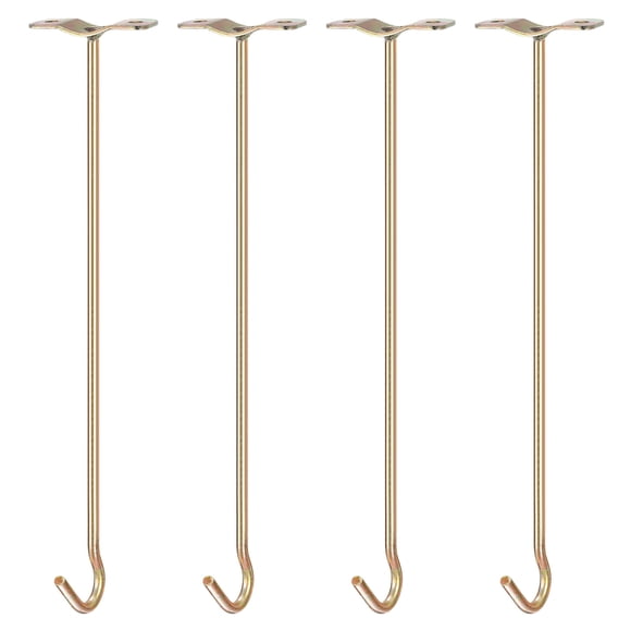 Ceiling Hooks, 4Pack 20 Inch Screw Mounted Top Long Hooks - for Hanging Plant Pots, Fans, Lights, Lanterns
