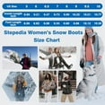 thumbnail image 3 of Stepedia Winter Boots for Women Waterproof Lace Up Anti-Slip Casual Snow Booties, Pink Size 9, 3 of 8