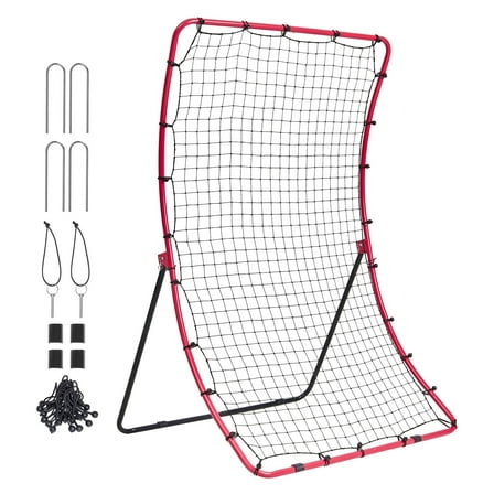 VEVOR Baseball And Softball Rebounder Net, 4 x 5.5 ft. PitchBack Baseball Pitching Nest, Pitch Return Trainer Rebound Net with Pitching Target, All Angle Fielding Rebound Net for Grounders Pop Flies