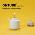 thumbnail image 5 of Ceramics Salt Bowls, 8 Ounce Sugar Bowl with Crystal Lid and Spoon for Home Kitchen, Salt Container, Christmas Gift Ideas (Round Gold), 5 of 6