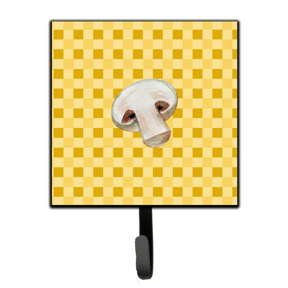 Carolines Treasures BB7193SH4 Champignon Mushroom on Basketweave Leash or Key Holder Single Hook multicolor