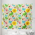 thumbnail image 1 of Cartoon Tapestry, Spring Themed Vivid Colored Seasonal Elements Blooming Flowers Ladybugs Bees Birds, Fabric Wall Hanging Decor for Bedroom Living Room Dorm, 5 Sizes, Multicolor, by Ambesonne, 1 of 1