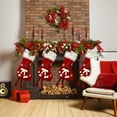 thumbnail image 6 of Xuniizn Christmas Stockings Bulk, Assorted Festive Xmas Stockings for Fireplace Mantel Decor, Traditional Holiday Ornaments, Christmas Decorations for Home, 100%Polyester, 6 of 6