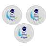 Nivea Soft Refreshingly Soft Moisturizing Cream for Face, Body and Hands Travel Size 0.84 oz Pack of 3