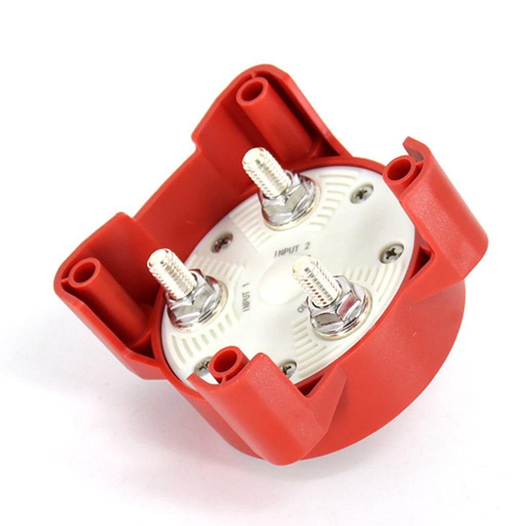 funtasica Heavy Duty 4 Gear Dual Battery Selector Switch Safety Shut Off Disconnect Switch