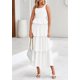 thumbnail image 3 of Vestido PRETTYGARDEN para mujer 2025, verano, sin mangas, midi, blanco, 3 of 9