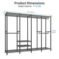 thumbnail image 5 of VIPEK V40 Heavy Duty Garment Rack, 1110LB Capacity Wire Clothes Rack, Multi-Functional Freestanding Closet Wardrobe, Black, 5 of 10