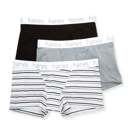 Womens Hanes® Originals Ultimate® 3-Pack Cotton Stretch Boxer Brief Underwear 45UOBB