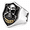Silver, variant on Men’s Skull Shield Ring, Stainless Steel Gothic Biker Ring, US Sizes 7–13, Birthday Gift for Him